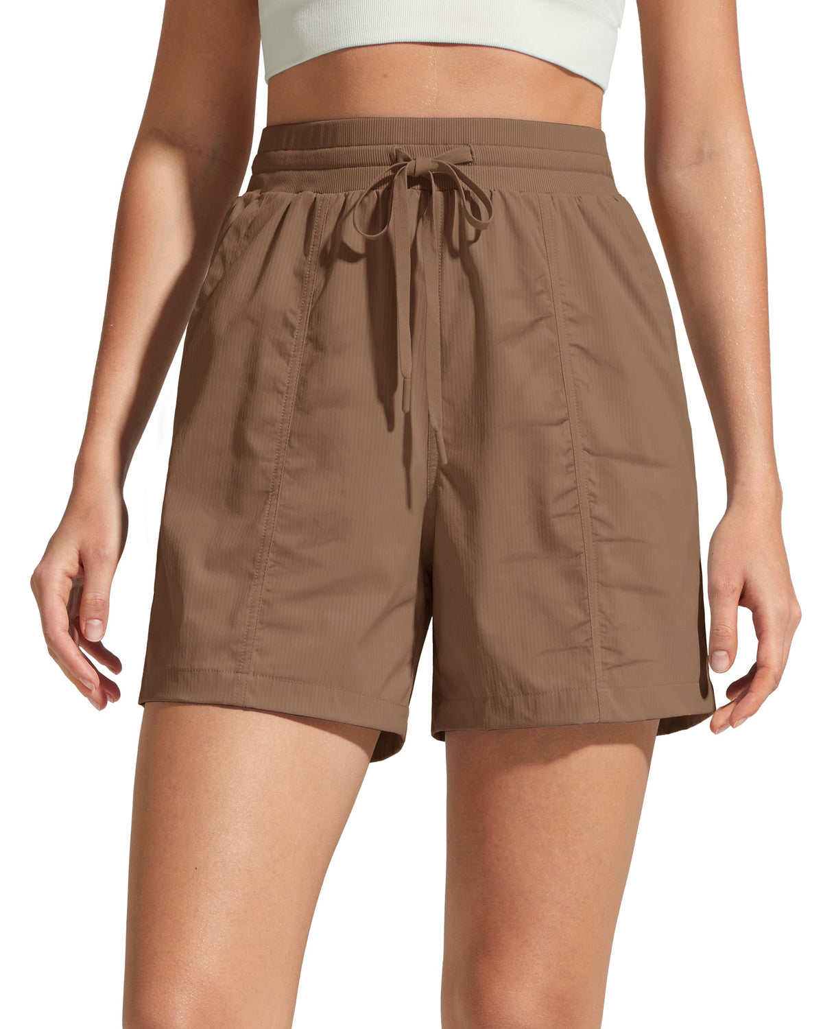 G4Free 4" High Waisted Casual Shorts with Pockets