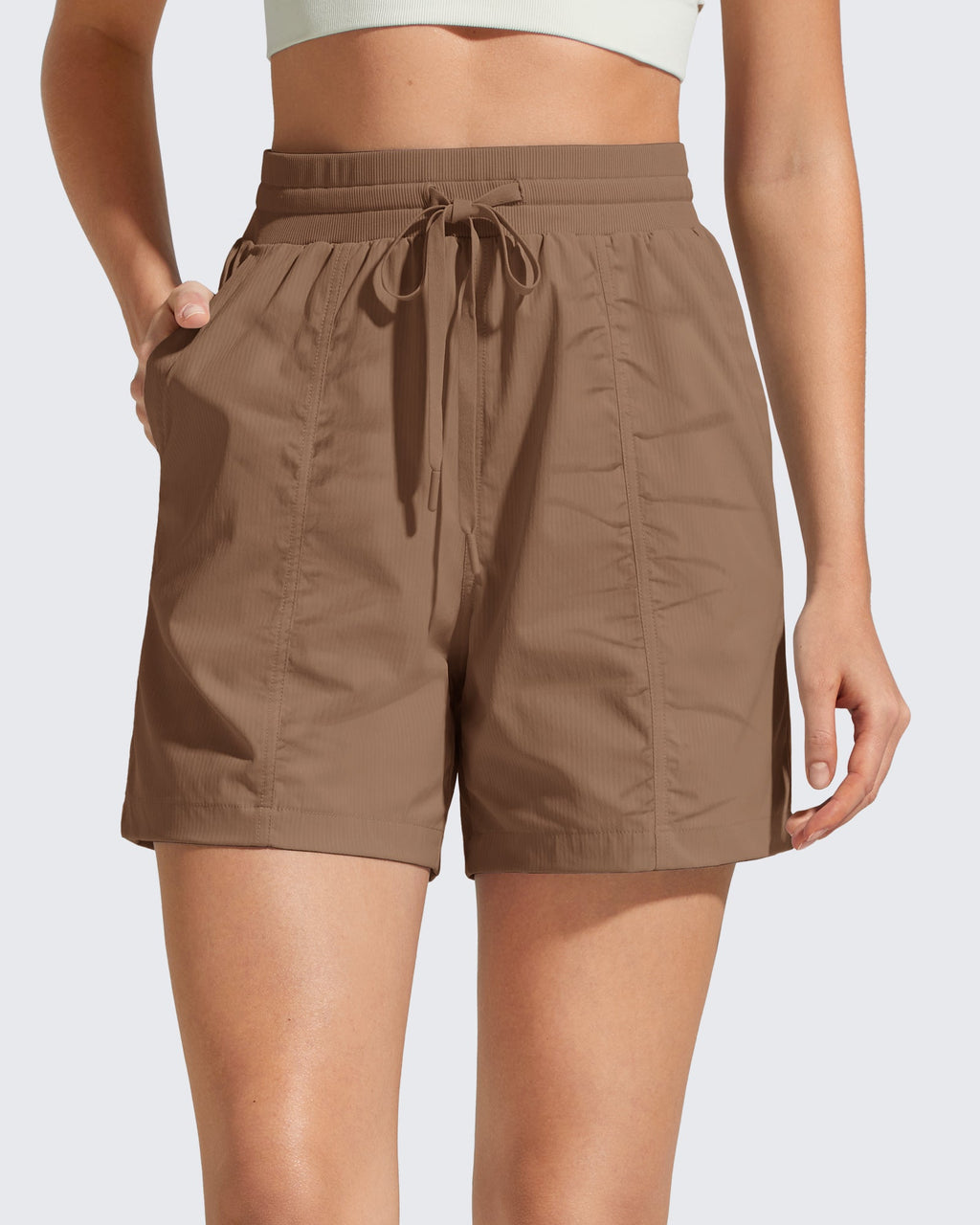 G4Free 4" High Waisted Casual Shorts with Pockets