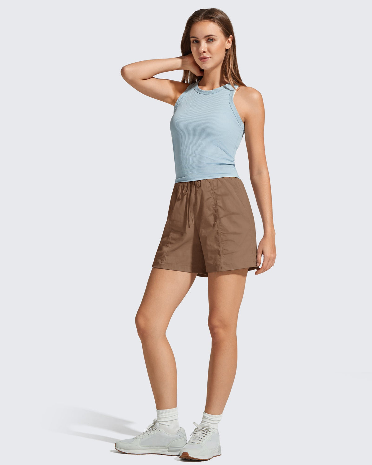 G4Free 4" High Waisted Casual Shorts with Pockets