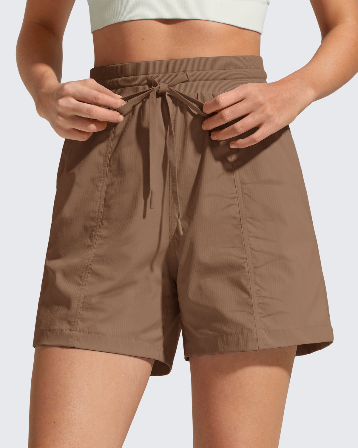 G4Free 4" High Waisted Casual Shorts with Pockets
