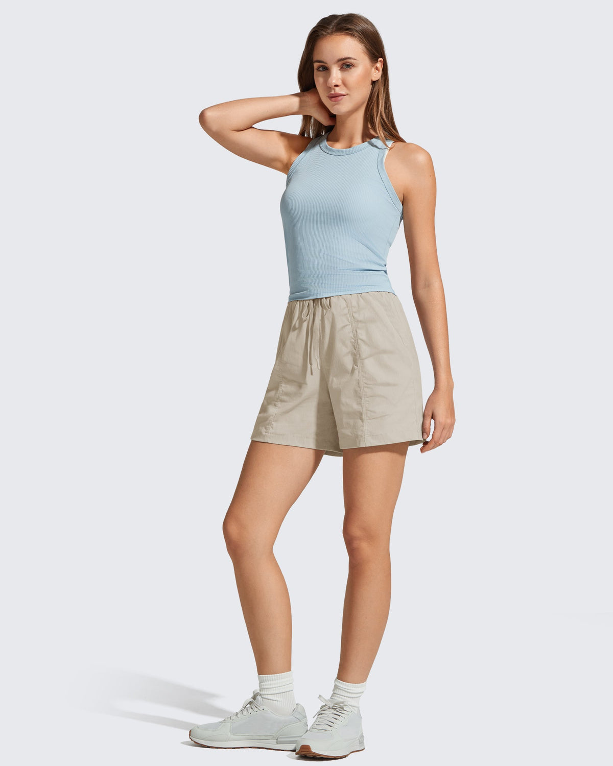 G4Free 4" High Waisted Casual Shorts with Pockets