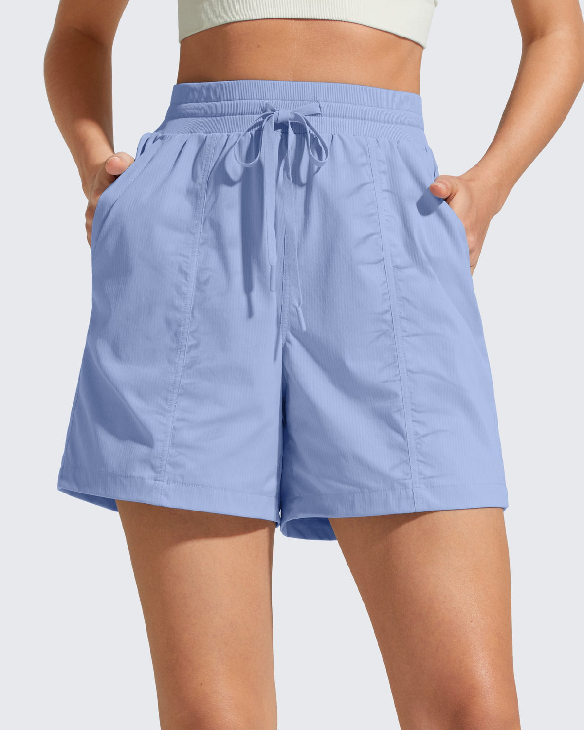 G4Free 4" High Waisted Casual Shorts with Pockets