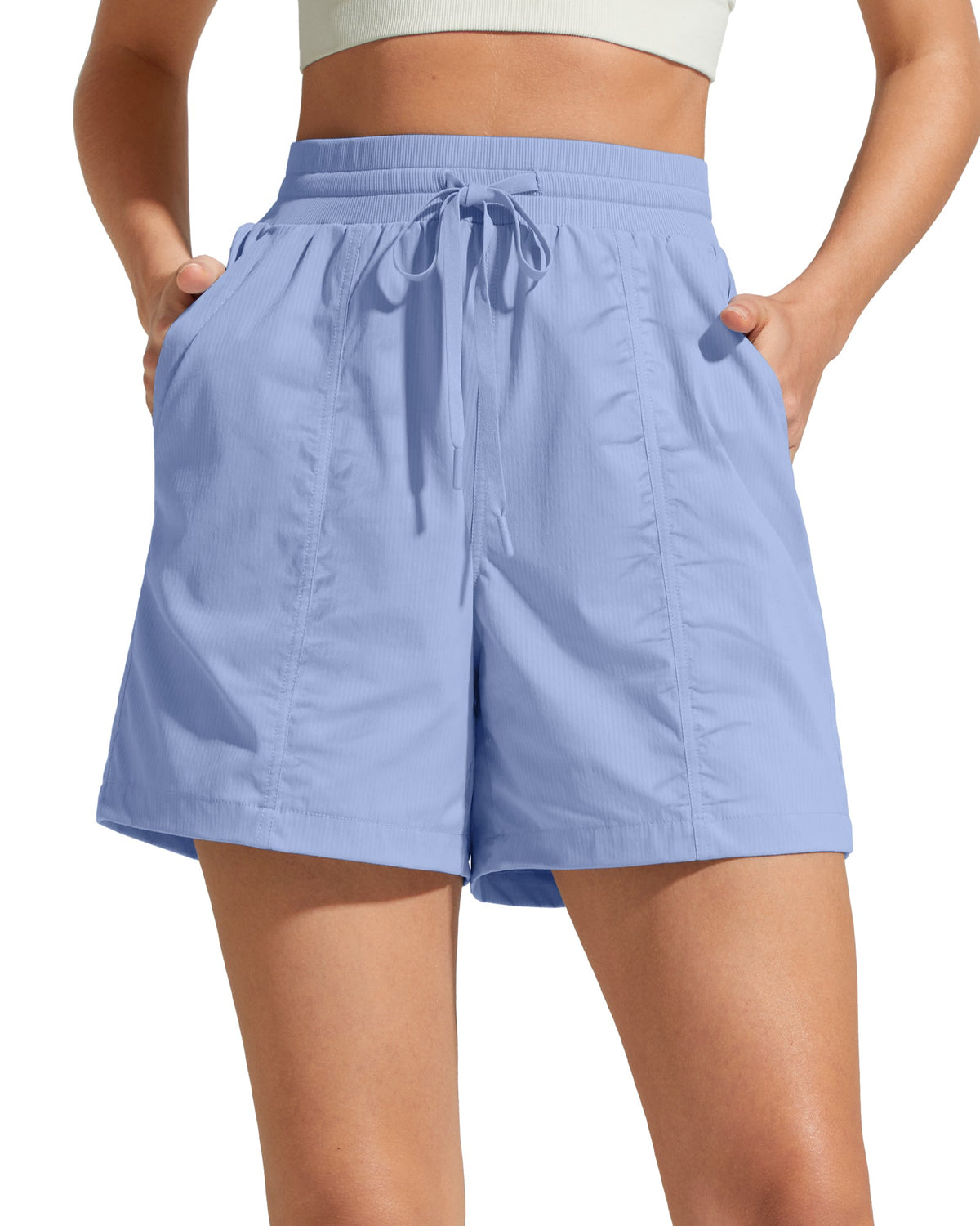 G4Free 4" High Waisted Casual Shorts with Pockets