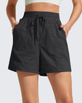G4Free 4" High Waisted Casual Shorts with Pockets