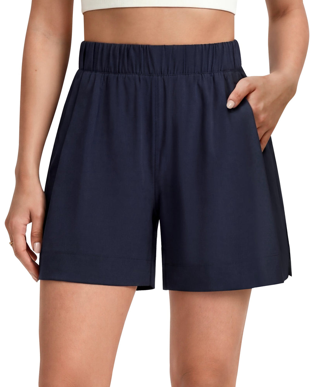 G4Free 4" Water Resistant Side Slit Casual Shorts with Pockets
