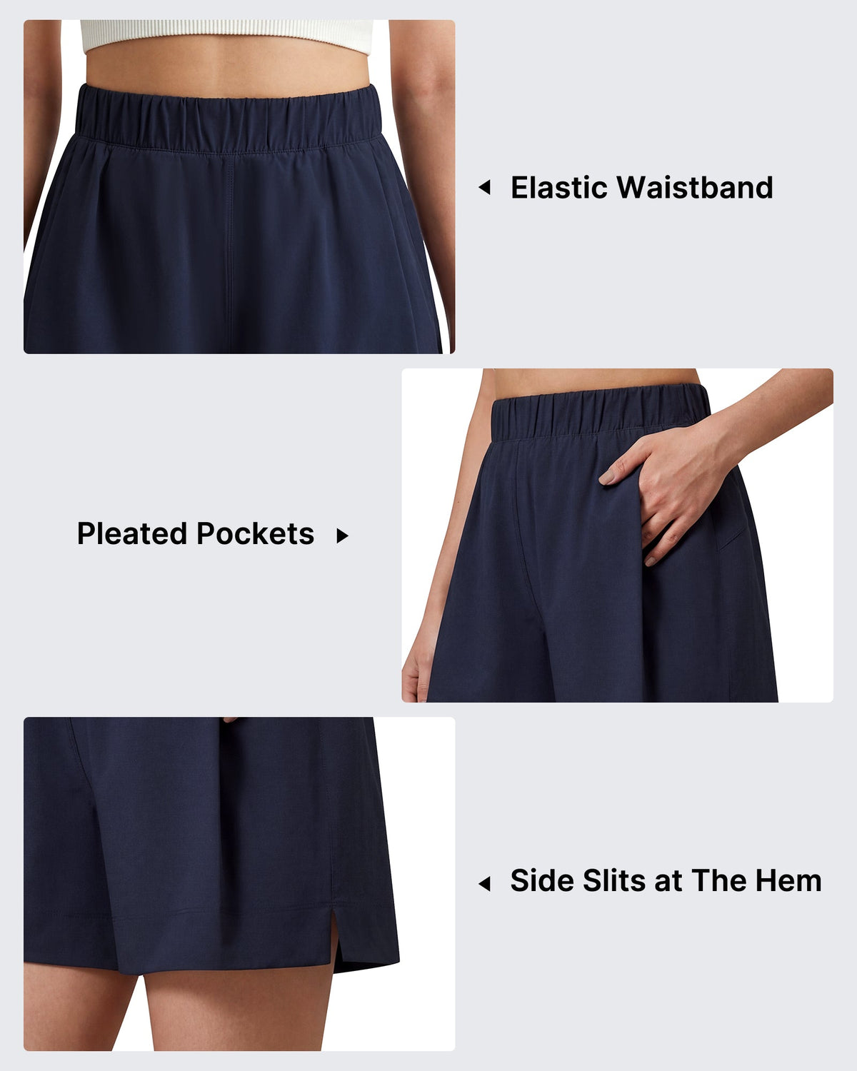 G4Free 4" Water Resistant Side Slit Casual Shorts with Pockets