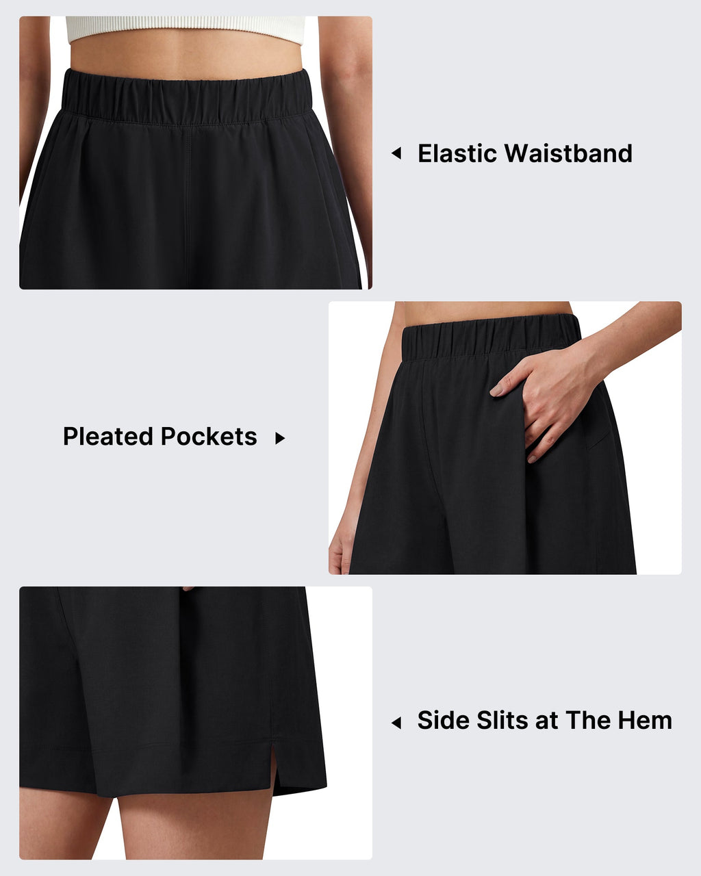 G4Free 4" Water Resistant Side Slit Casual Shorts with Pockets