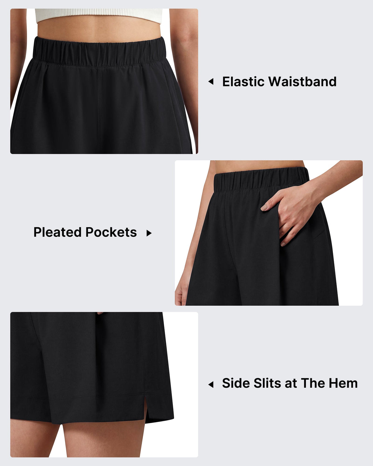 G4Free 4" Water Resistant Side Slit Casual Shorts with Pockets