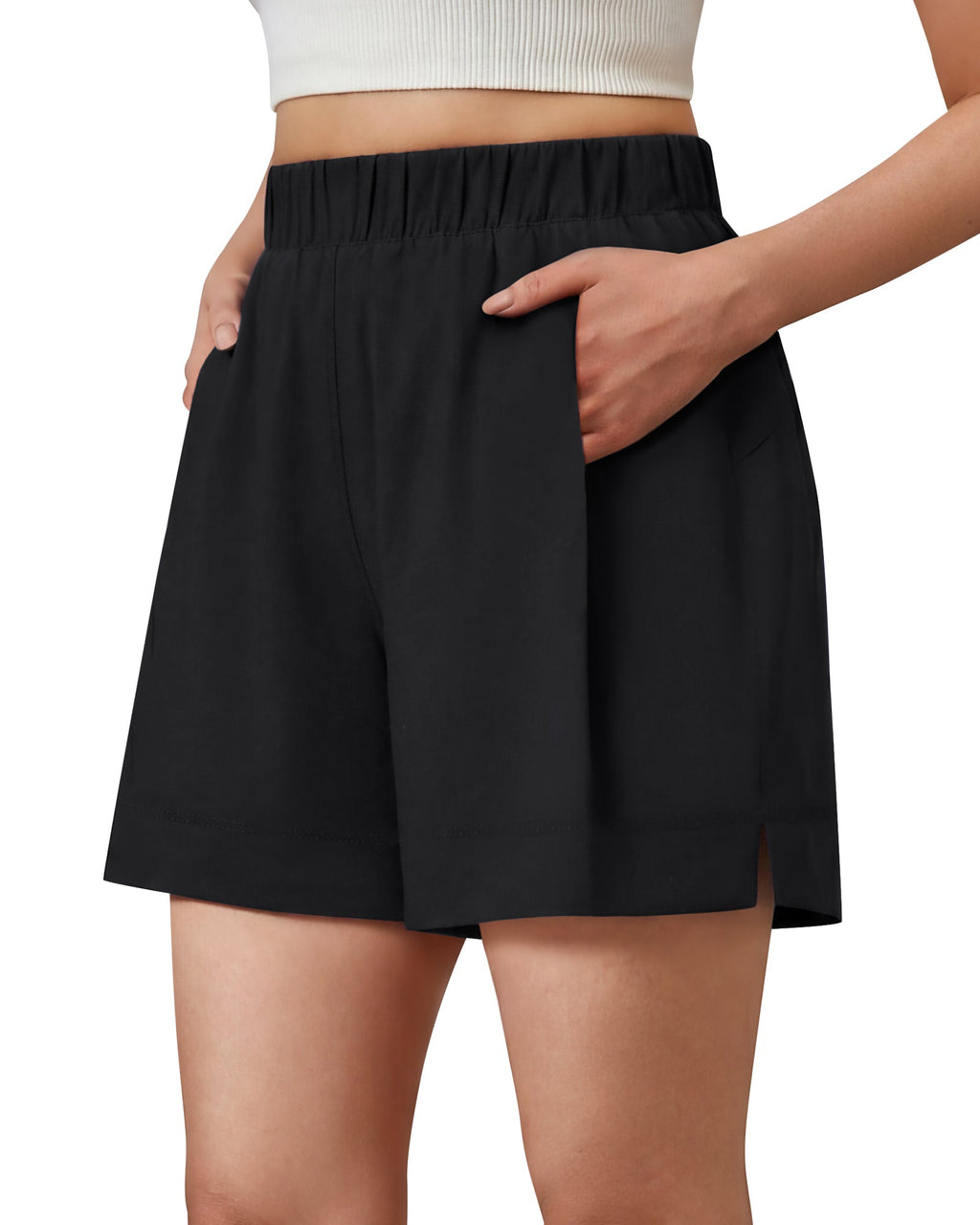 G4Free 4" Water Resistant Side Slit Casual Shorts with Pockets