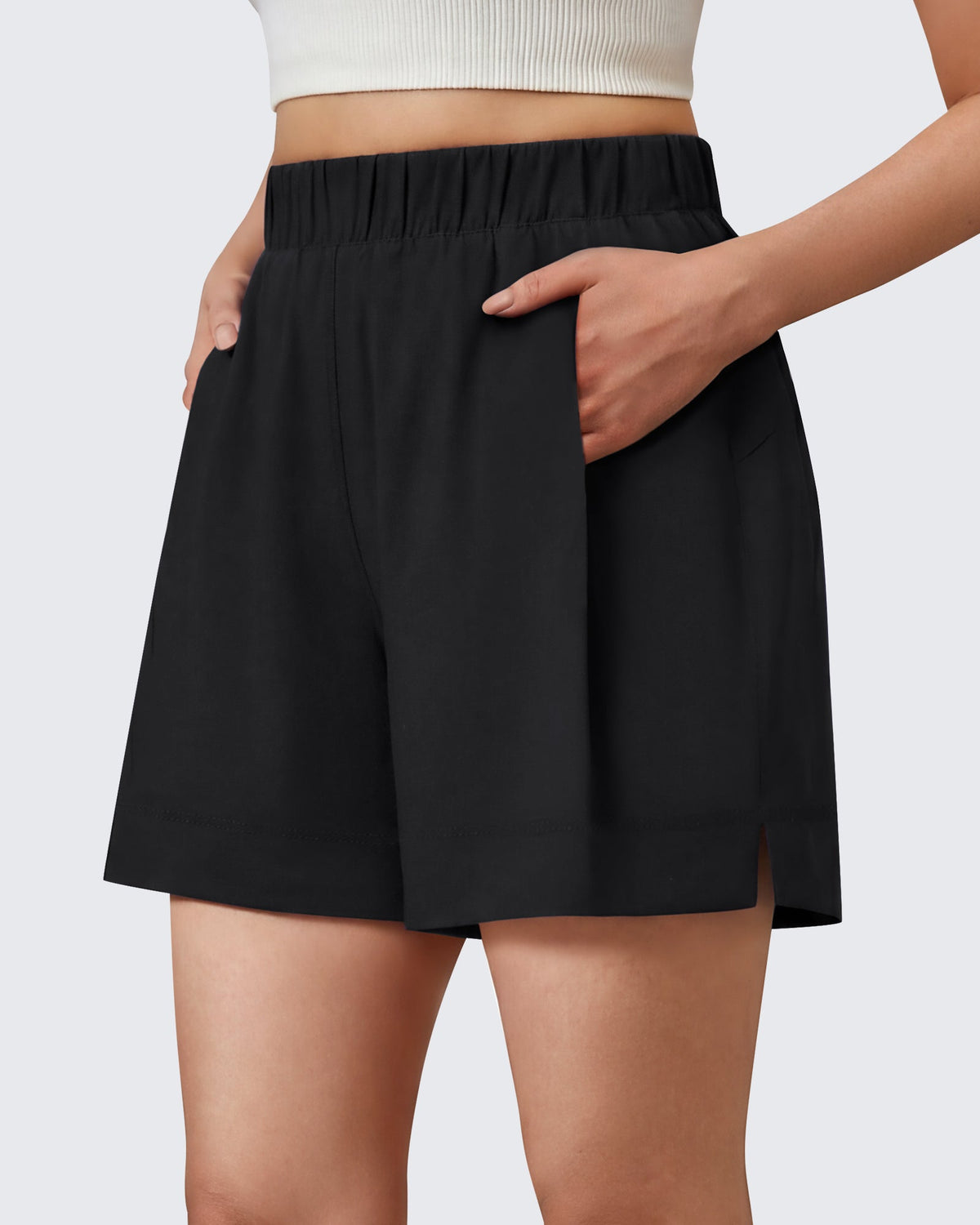 G4Free 4" Water Resistant Side Slit Casual Shorts with Pockets
