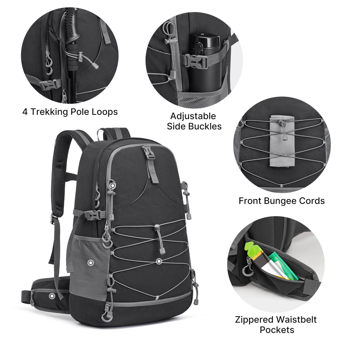G4Free 40L Lightweight Travel Backpack with Rain Cover
