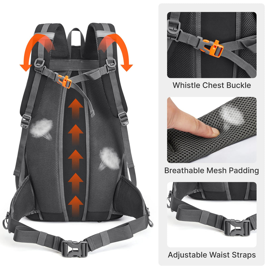G4Free 40L Lightweight Travel Backpack with Rain Cover