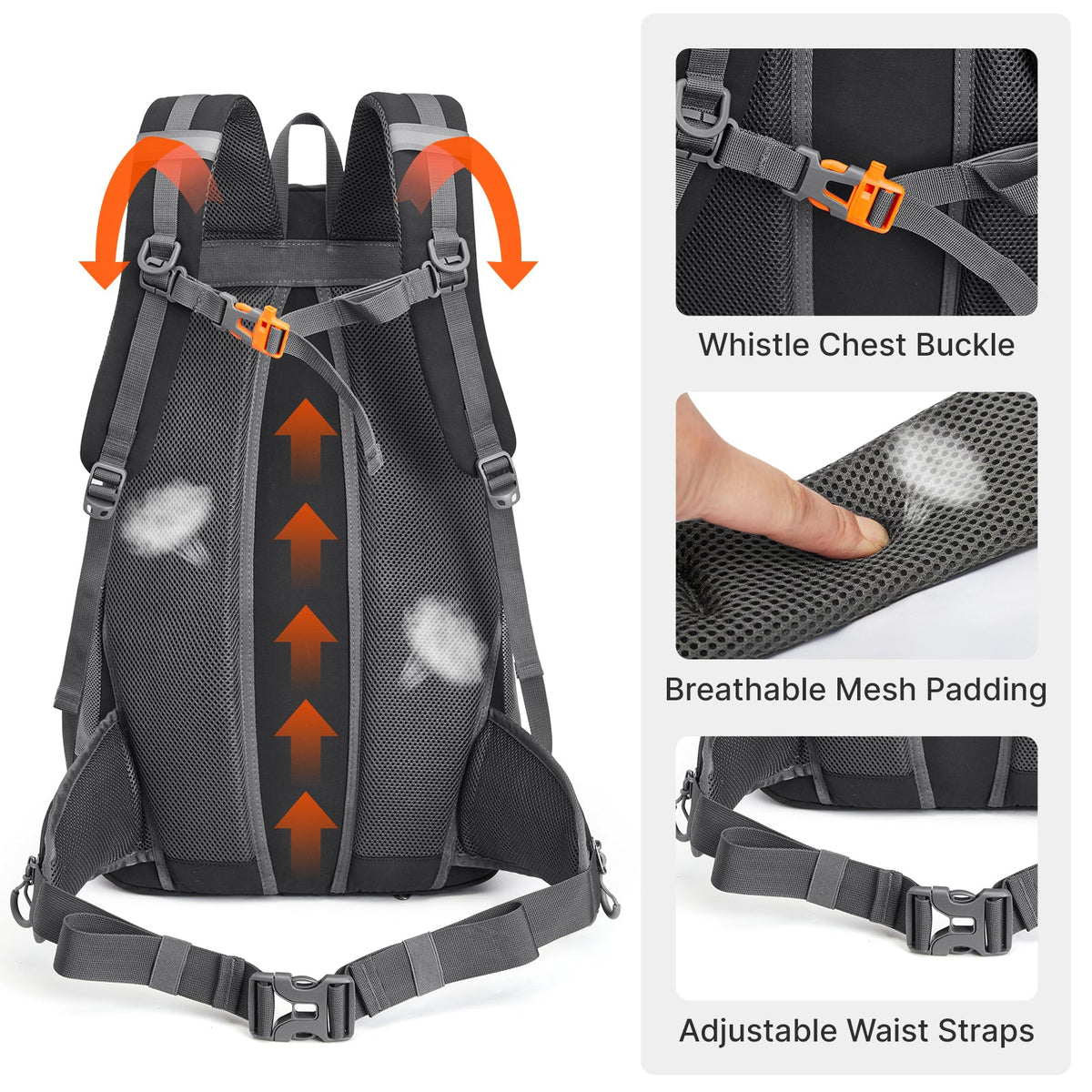 G4Free 40L Lightweight Travel Backpack with Rain Cover