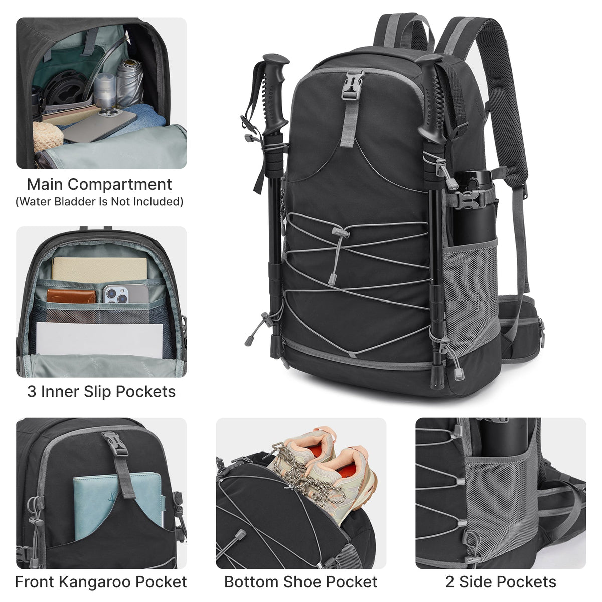 G4Free 40L Lightweight Travel Backpack with Rain Cover