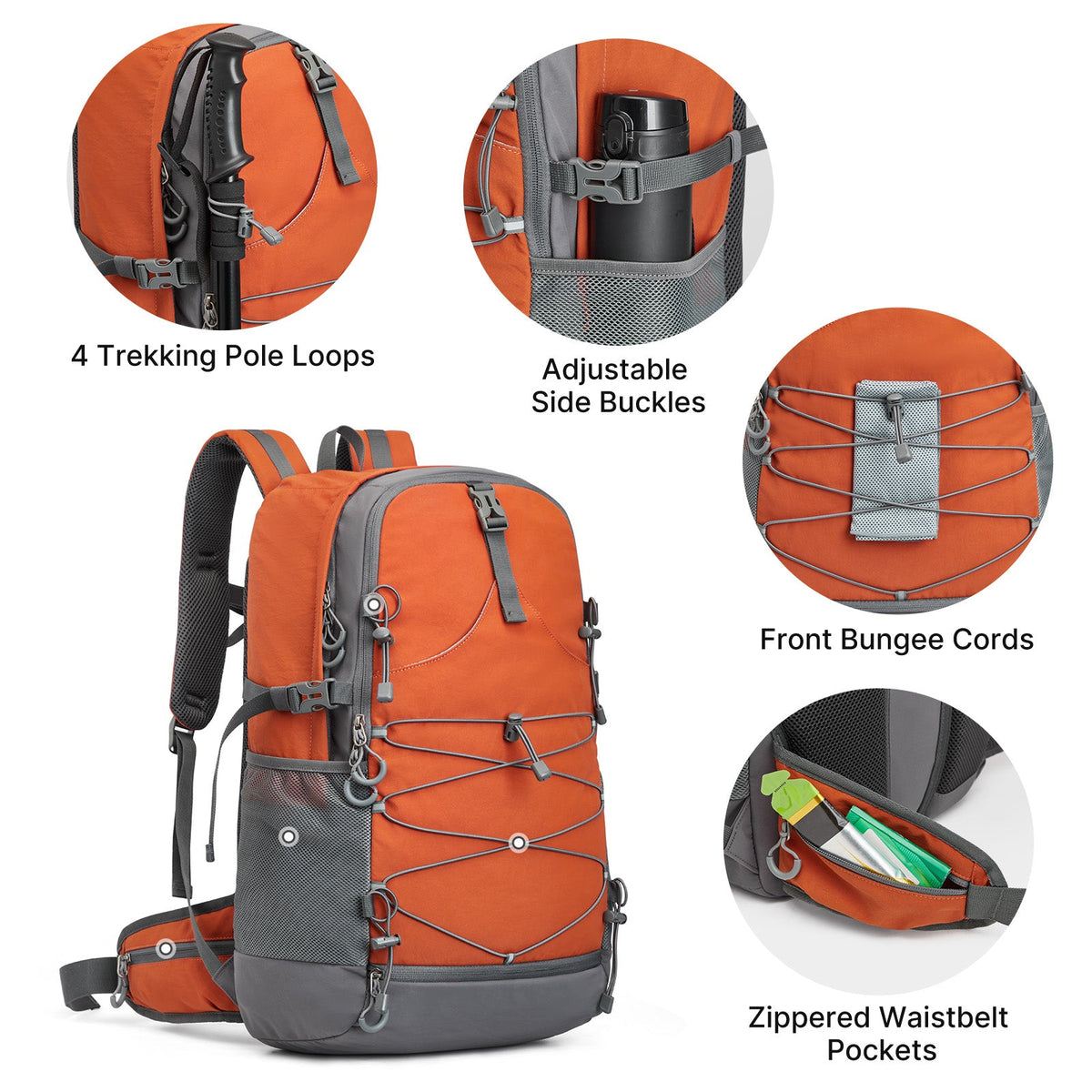 G4Free 40L Lightweight Travel Backpack with Rain Cover