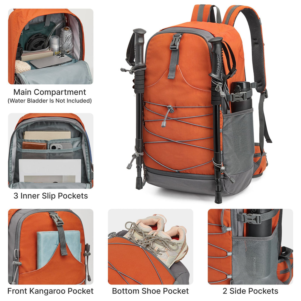 G4Free 40L Lightweight Travel Backpack with Rain Cover