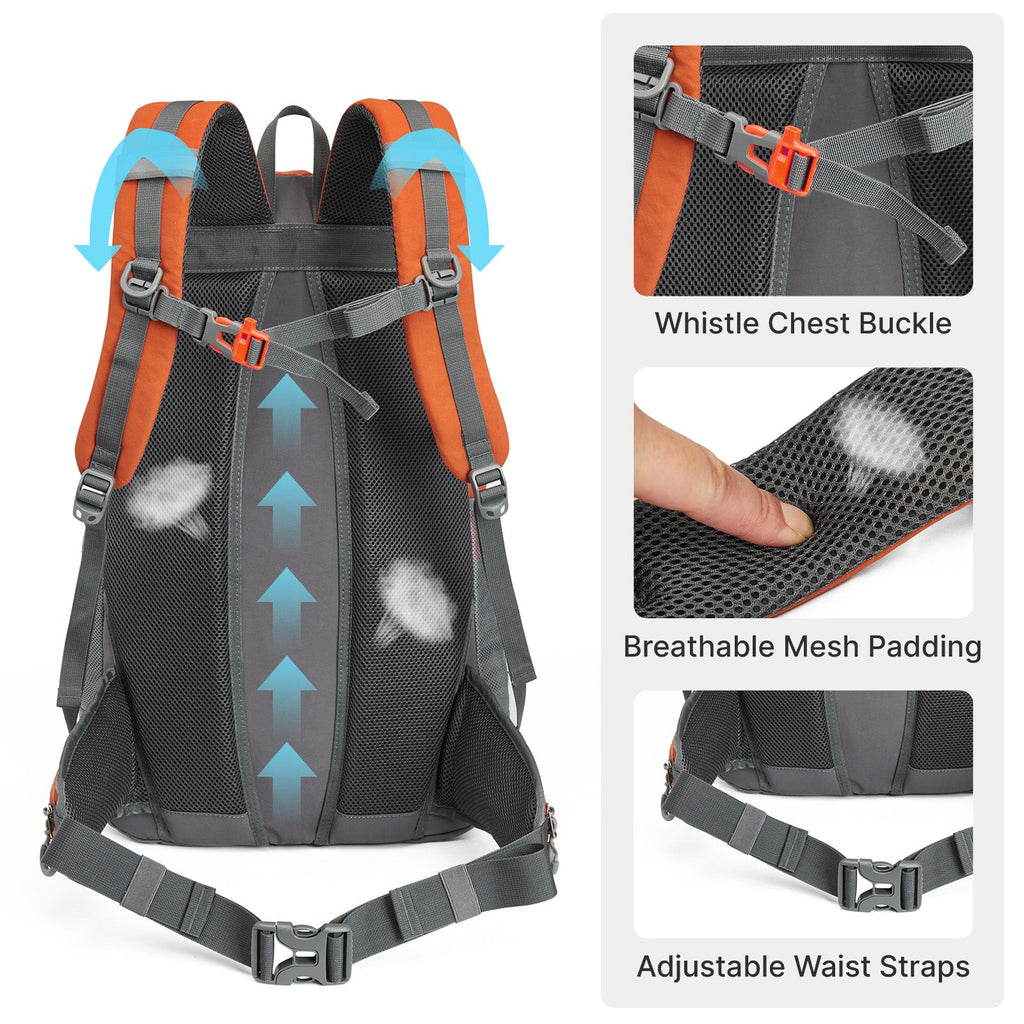 G4Free 40L Lightweight Travel Backpack with Rain Cover