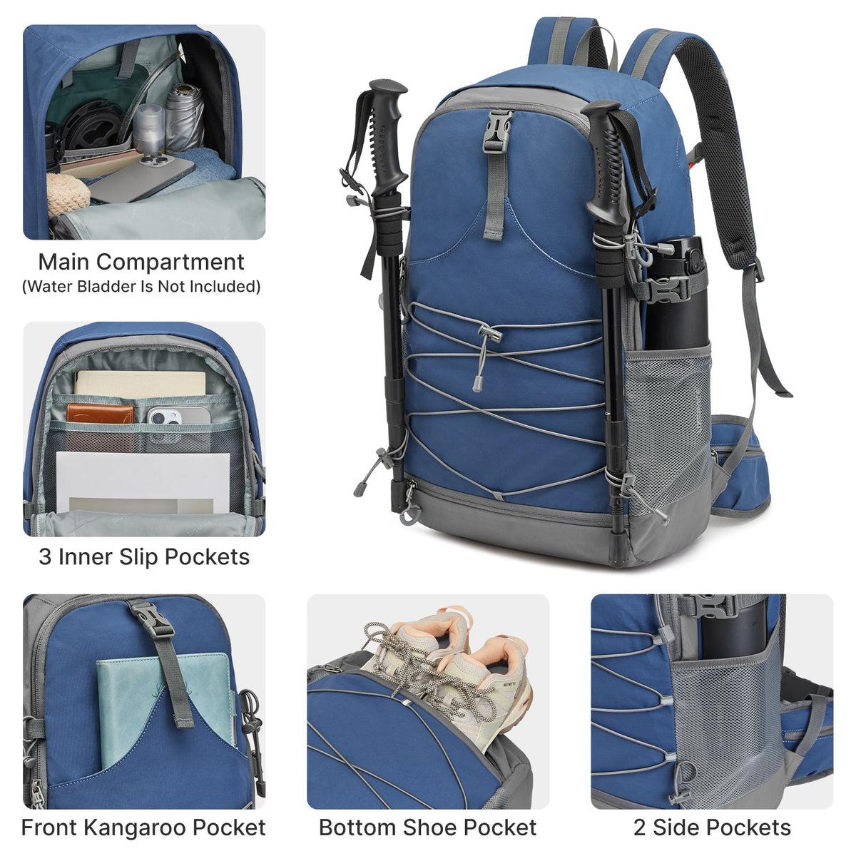 G4Free 40L Lightweight Travel Backpack with Rain Cover
