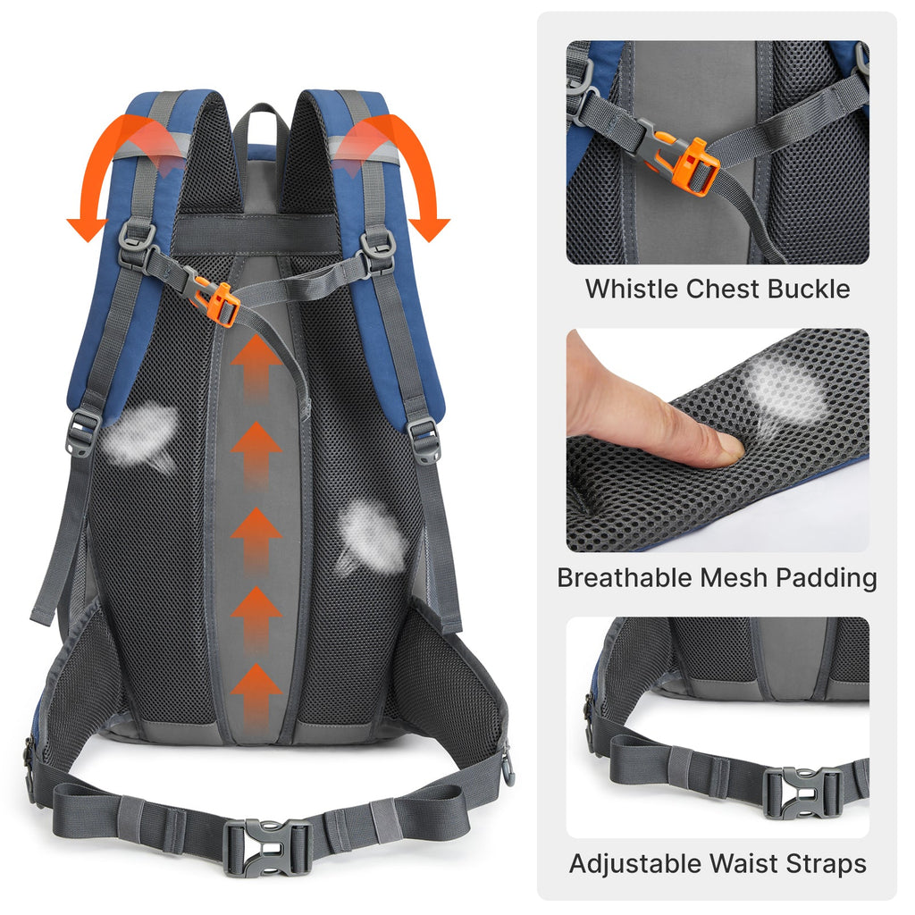 G4Free 40L Lightweight Travel Backpack with Rain Cover