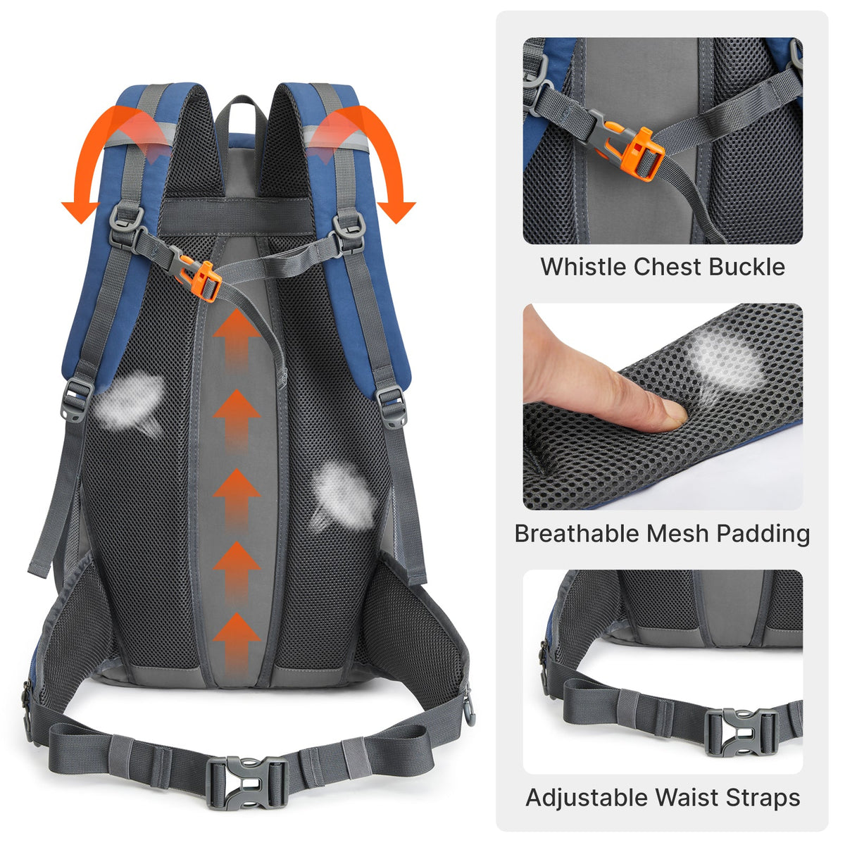 G4Free 40L Lightweight Travel Backpack with Rain Cover