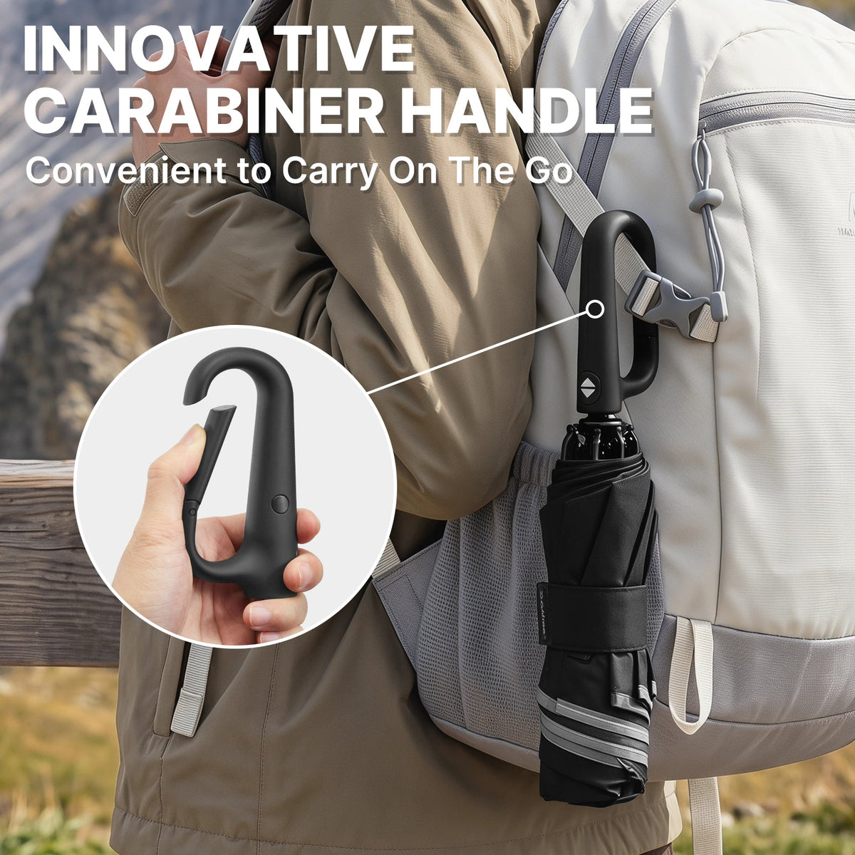 G4Free 46" Inverted Umbrella – Carabiner Handle