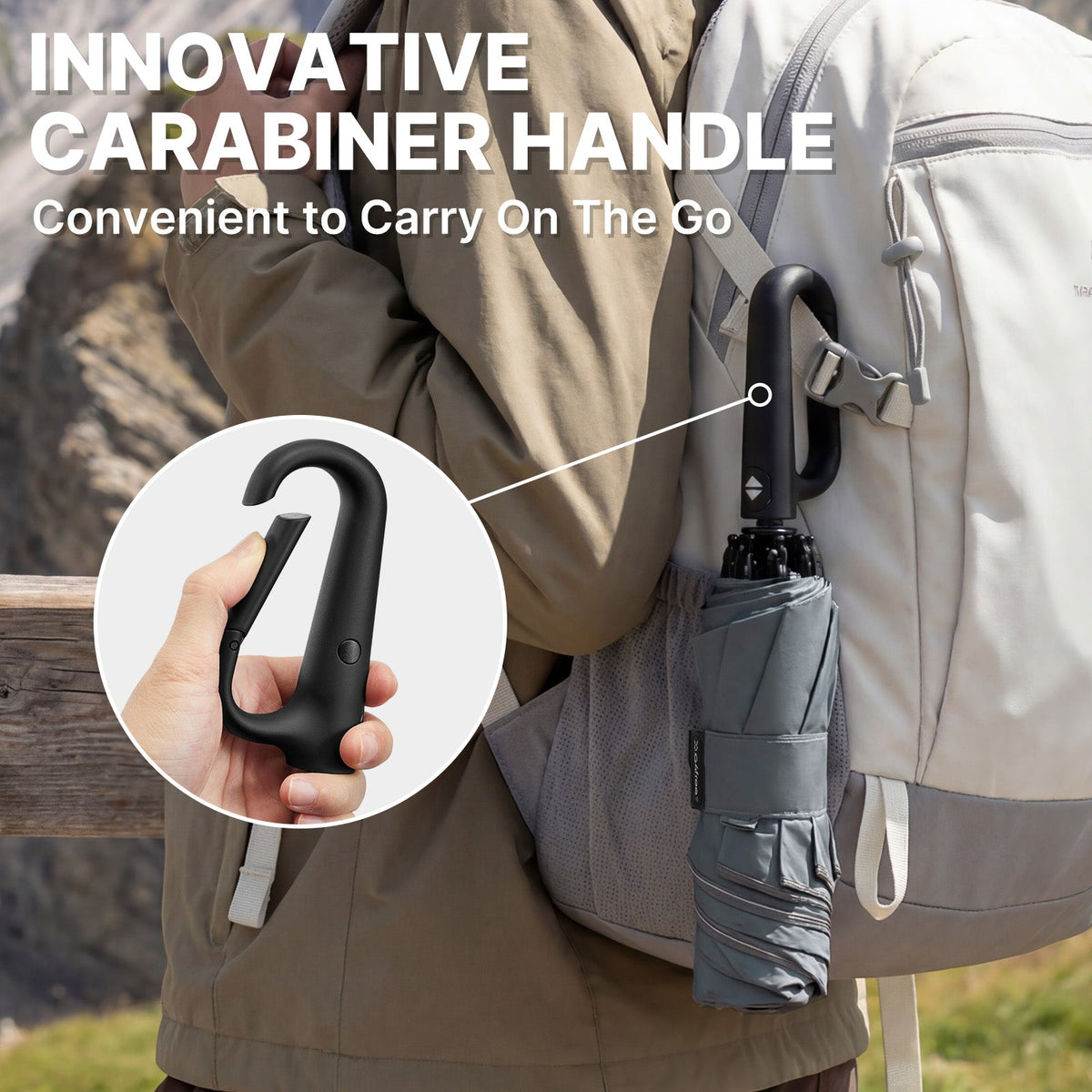 G4Free 46" Inverted Umbrella – Carabiner Handle