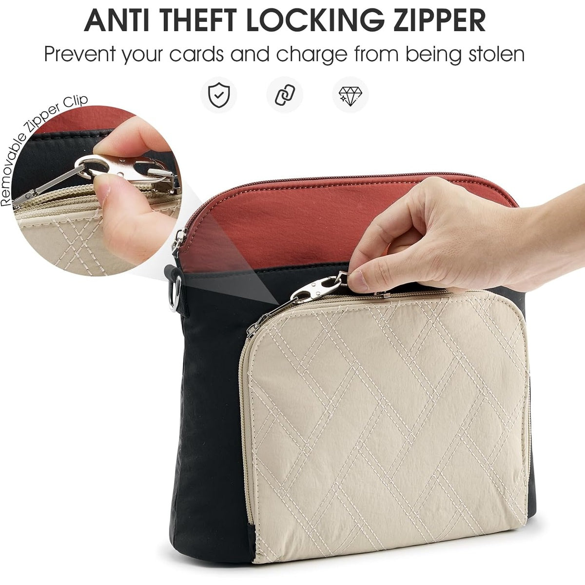 G4Free Anti-Theft  Lightweight Nylon Shoulder Purse Medium Handbags
