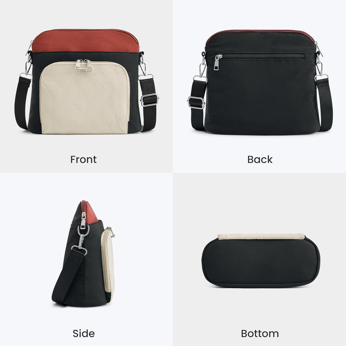 G4Free Anti-Theft  Lightweight Nylon Shoulder Purse Medium Handbags