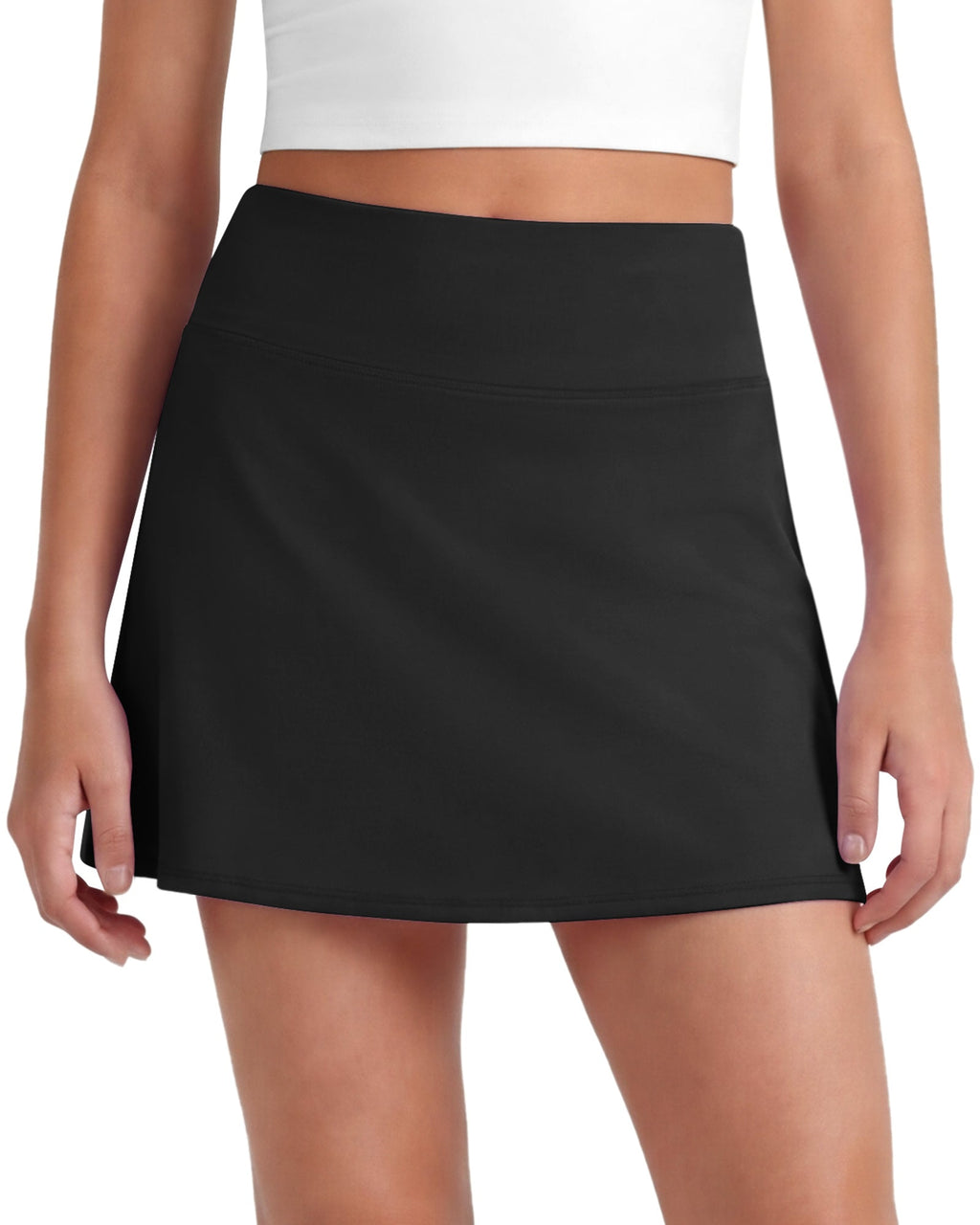 G4Free BareFeel High Waisted Tennis Skirt for Girls with Built-in Shorts & Pockets