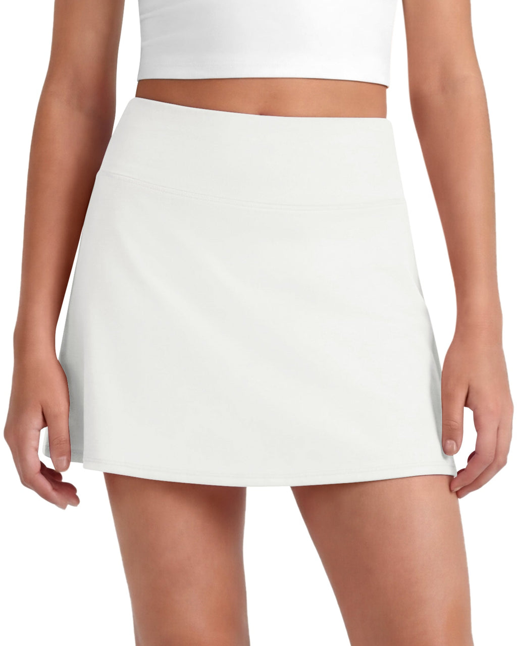 G4Free BareFeel High Waisted Tennis Skirt for Girls with Built-in Shorts & Pockets