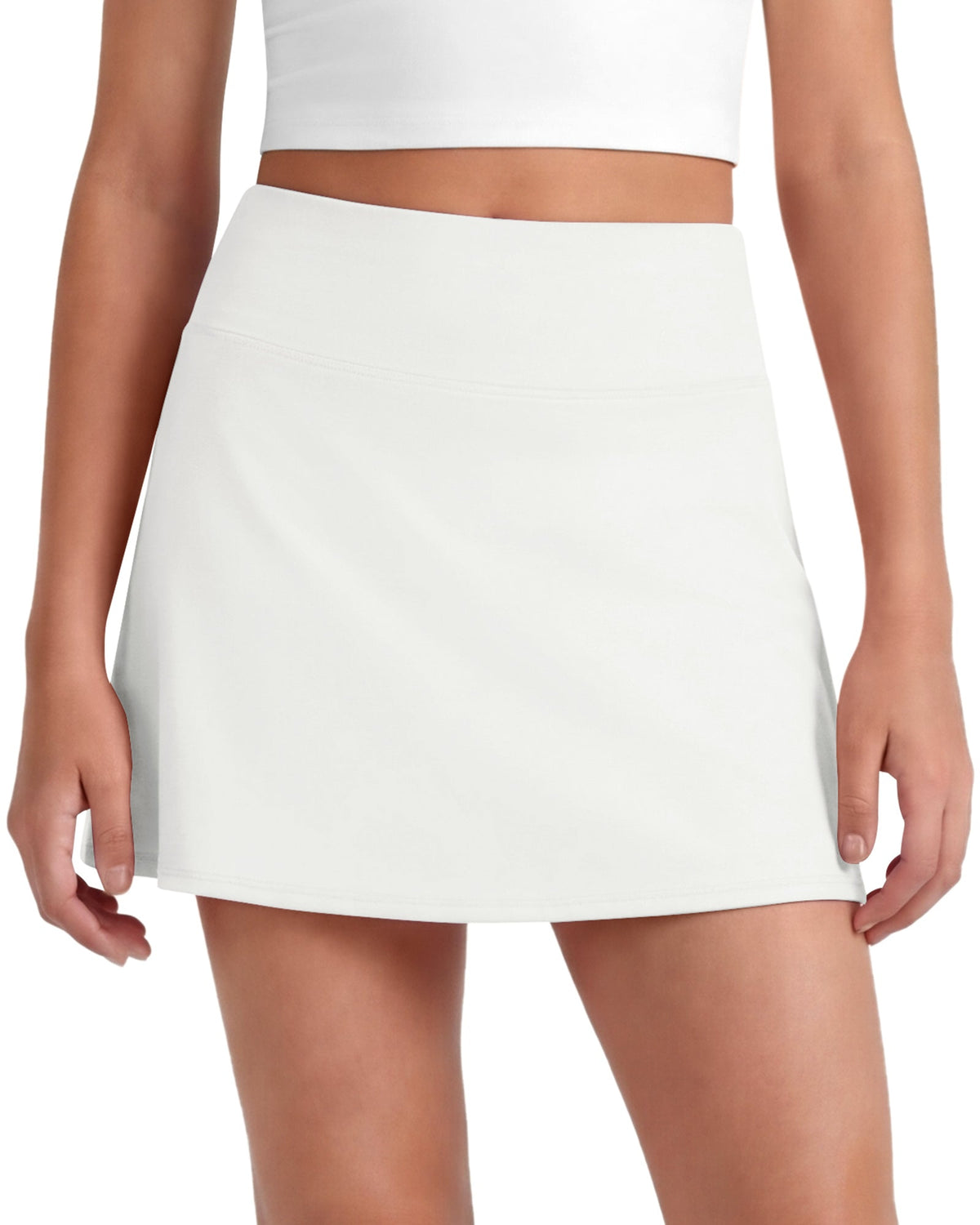 G4Free BareFeel High Waisted Tennis Skirt for Girls with Built-in Shorts & Pockets