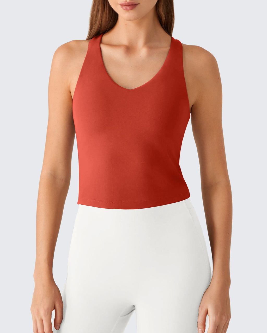 G4Free BareFeel Racerback Tank Top with Removable Padded Bra
