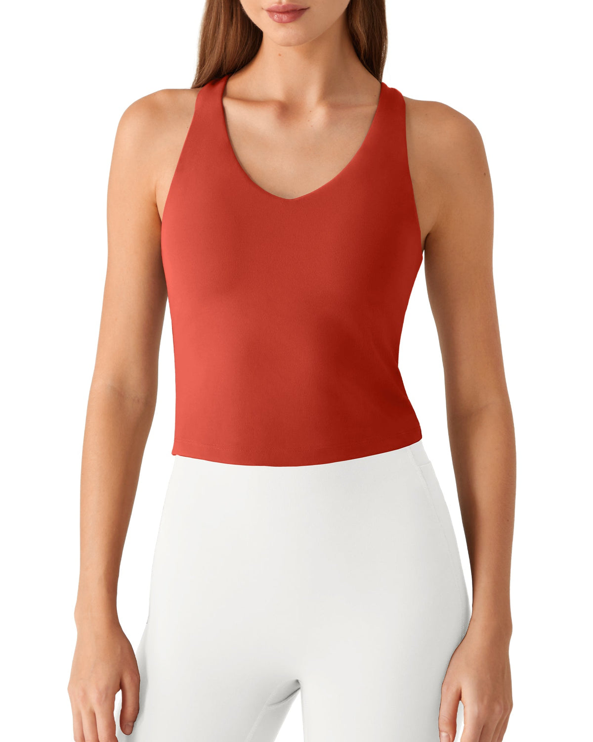 G4Free BareFeel Racerback Tank Top with Removable Padded Bra