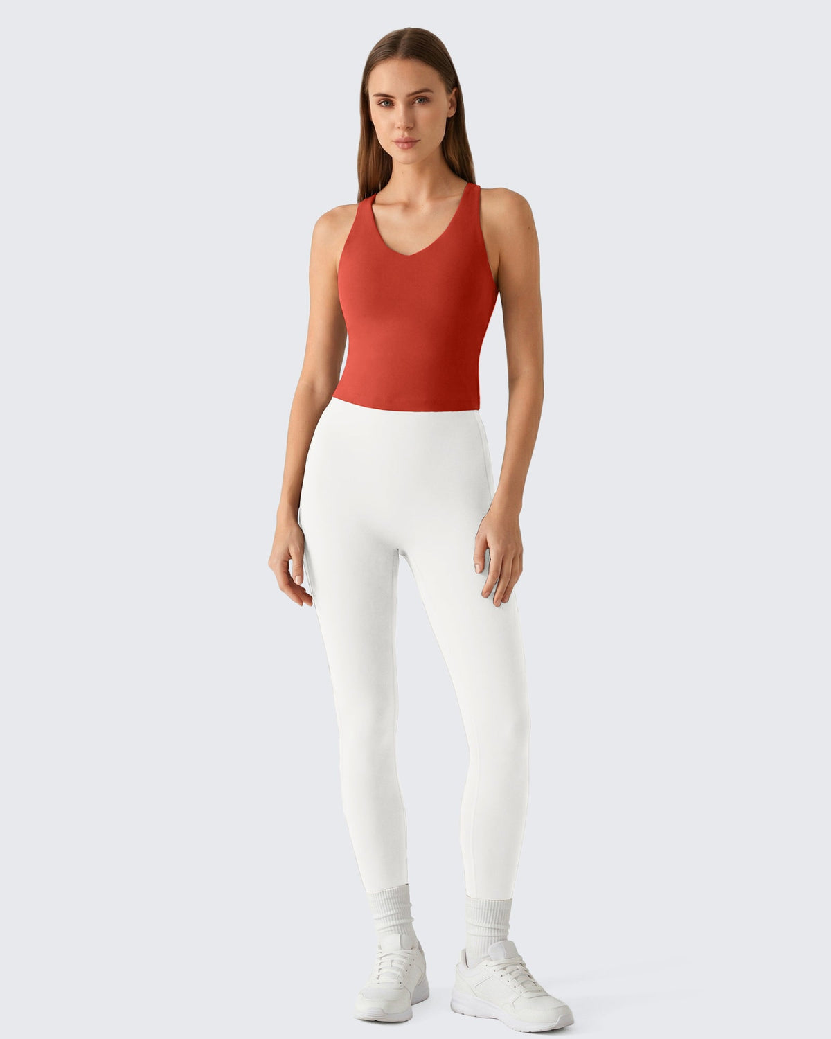 G4Free BareFeel Racerback Tank Top with Removable Padded Bra