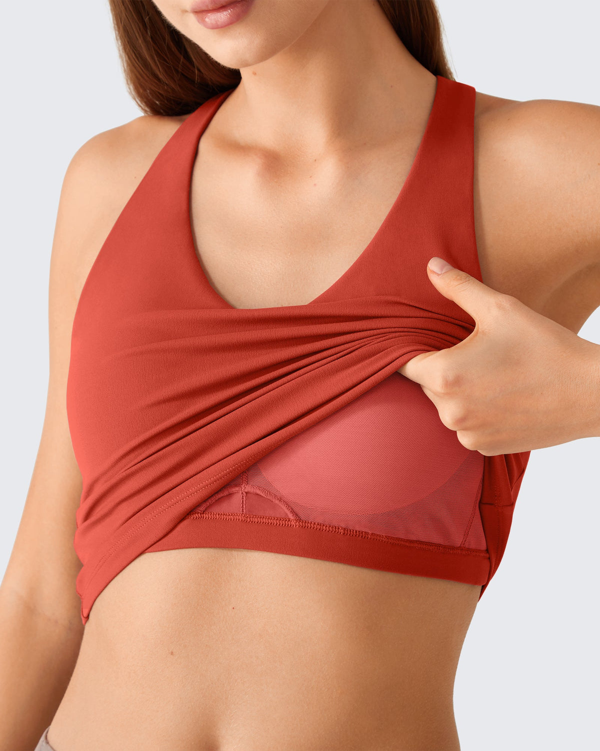 G4Free BareFeel Racerback Tank Top with Removable Padded Bra