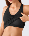 G4Free BareFeel Racerback Tank Top with Removable Padded Bra