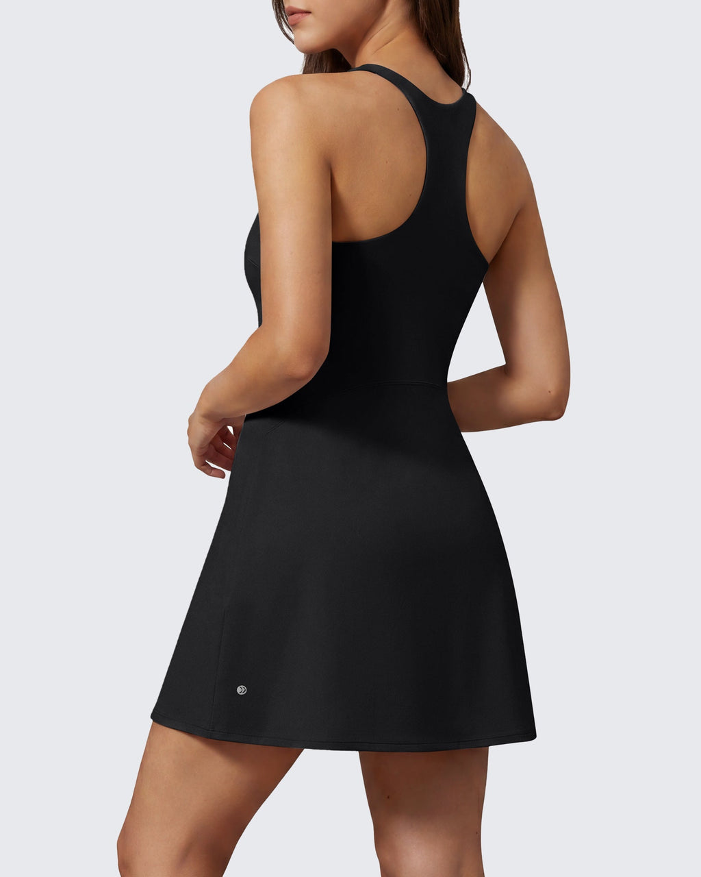 G4Free BareFeel Racerback Tennis Dress with Built in Bra & Shorts
