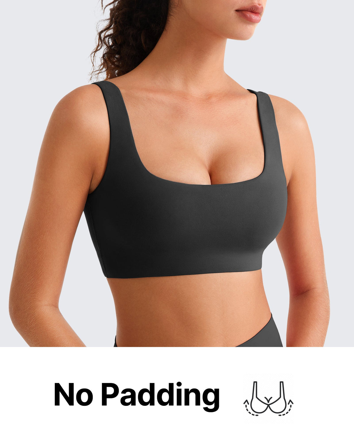 G4Free BareFeel Square Neck Sports Bra – Non Padded U Back