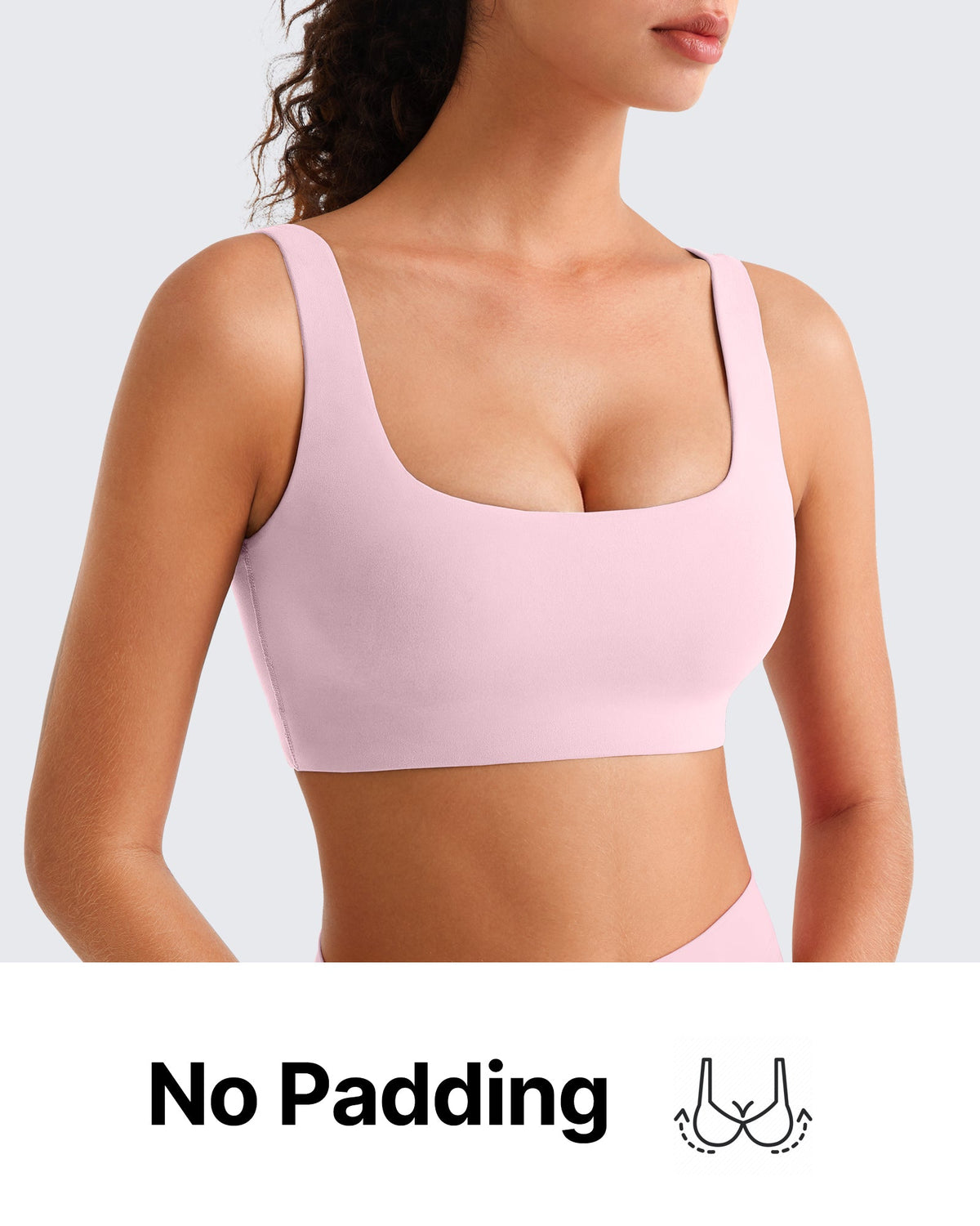 G4Free BareFeel Square Neck Sports Bra – Non Padded U Back