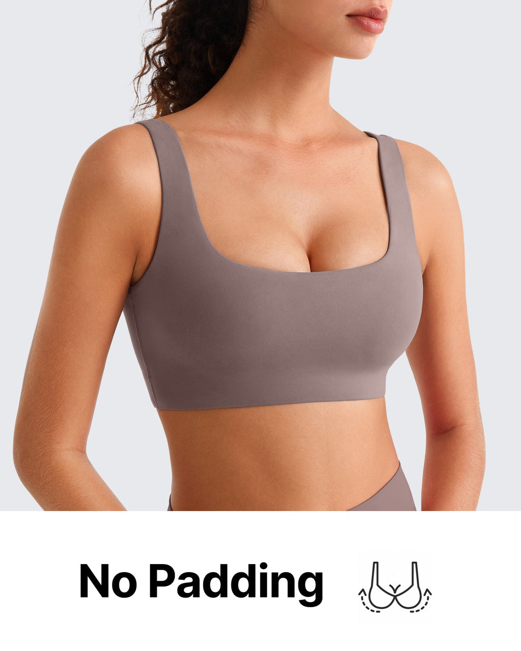 G4Free BareFeel Square Neck Sports Bra – Non Padded U Back