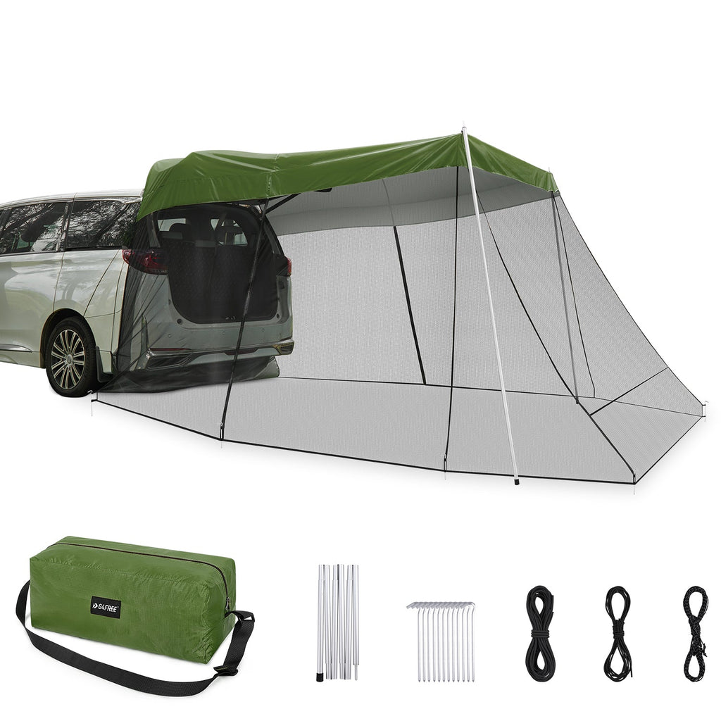 G4Free Car Awning with Mosquito Net – Portable Tailgate Shade for Camping