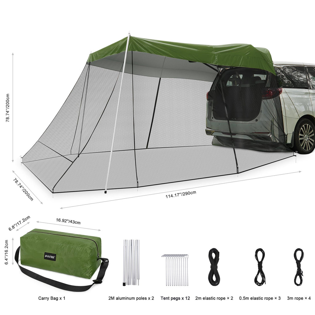 G4Free Car Awning with Mosquito Net – Portable Tailgate Shade for Camping