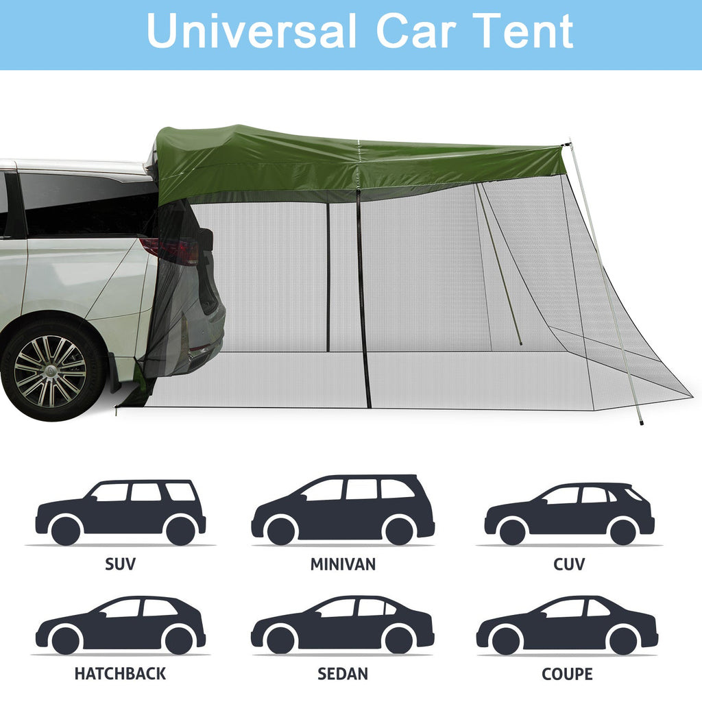 G4Free Car Awning with Mosquito Net – Portable Tailgate Shade for Camping