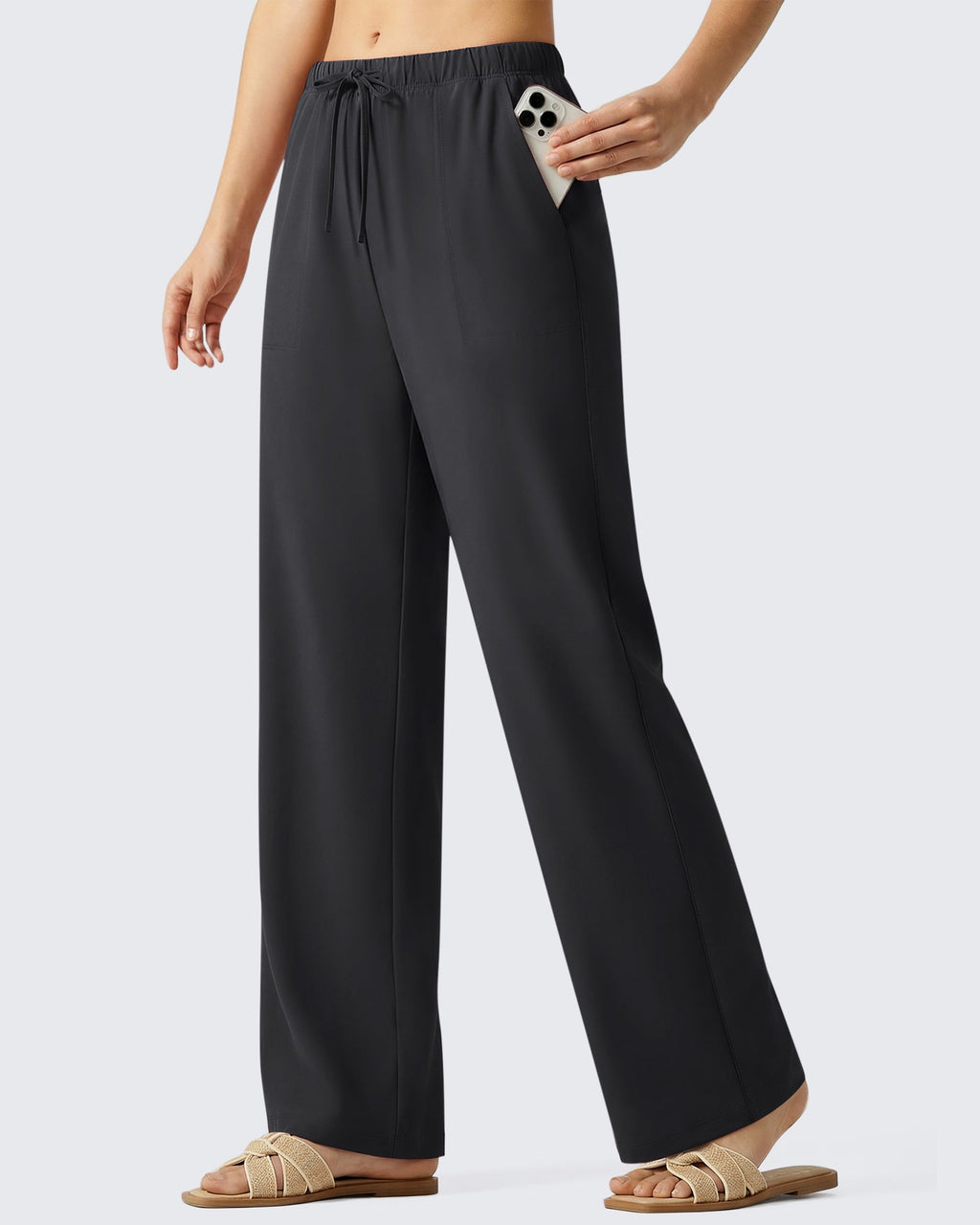 G4Free Chillwhisp Drawstring Wide Leg Pants