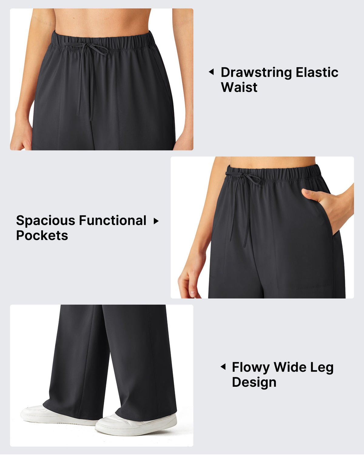 G4Free Chillwhisp Drawstring Wide Leg Pants