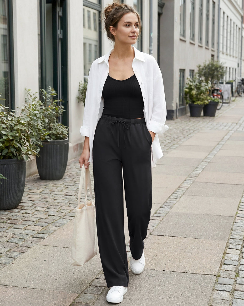 G4Free Chillwhisp Drawstring Wide Leg Pants