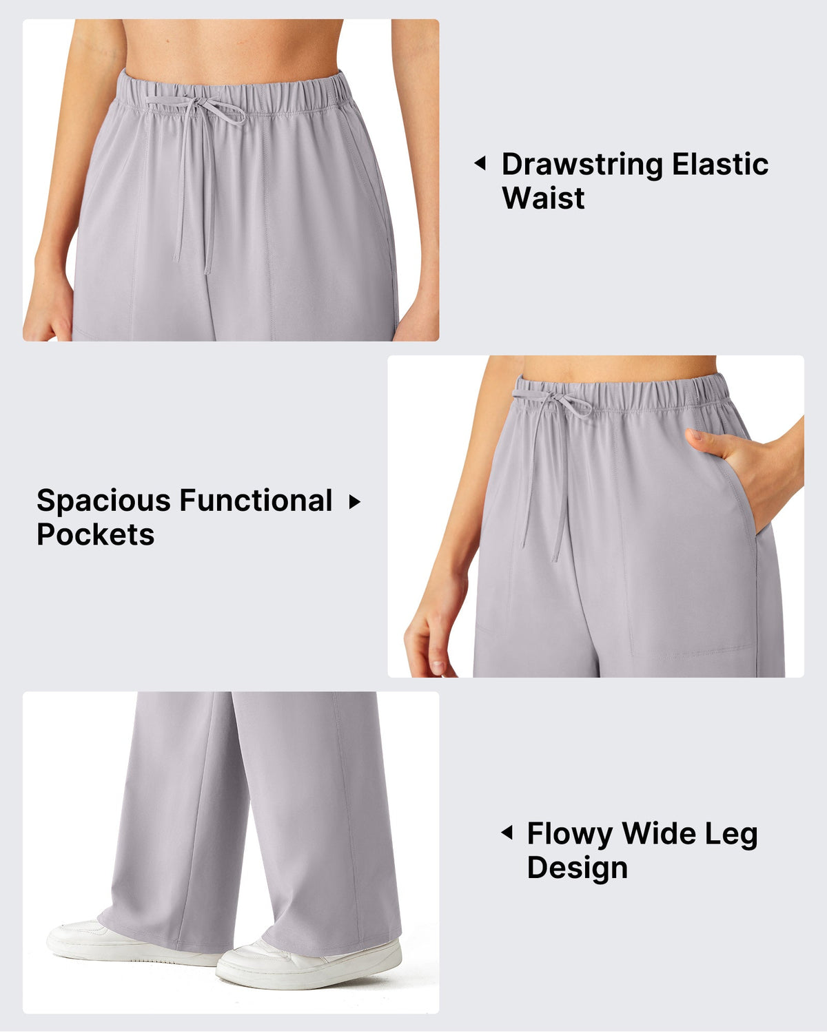 G4Free Chillwhisp Drawstring Wide Leg Pants