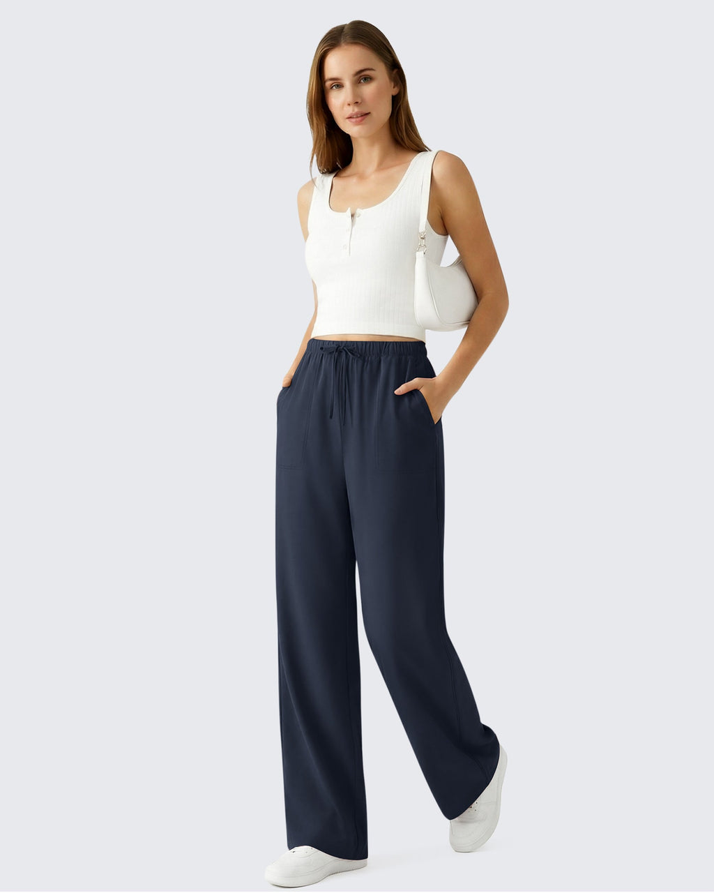 G4Free Chillwhisp Drawstring Wide Leg Pants