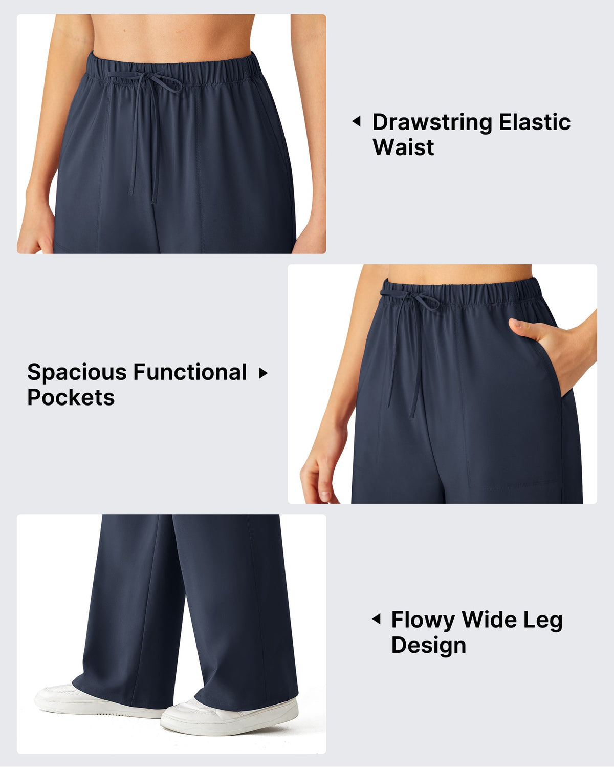 G4Free Chillwhisp Drawstring Wide Leg Pants