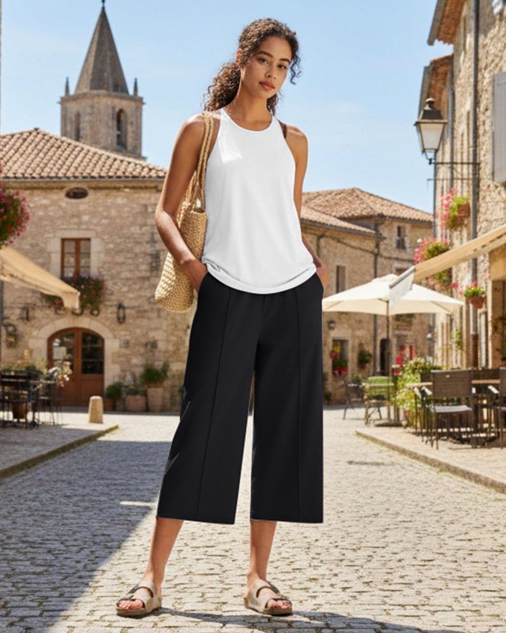 G4Free Chillwhisp Lightweight Wide Leg Capris